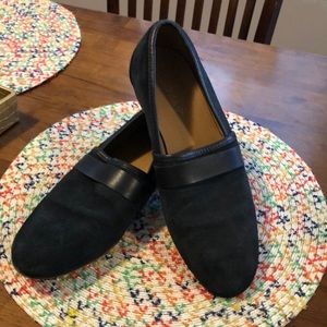 Navy blue tuxedo shoes